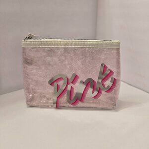 VS PINK Clear Bubble Cosmetic Pouch Wristlet